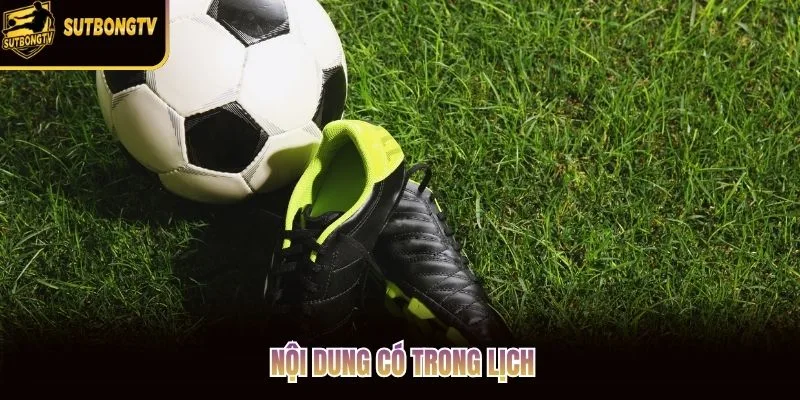 Nội dung có trong lịch Nội dung có trong lịch